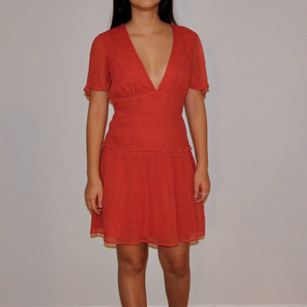 Society Amuse Red Coral Dress